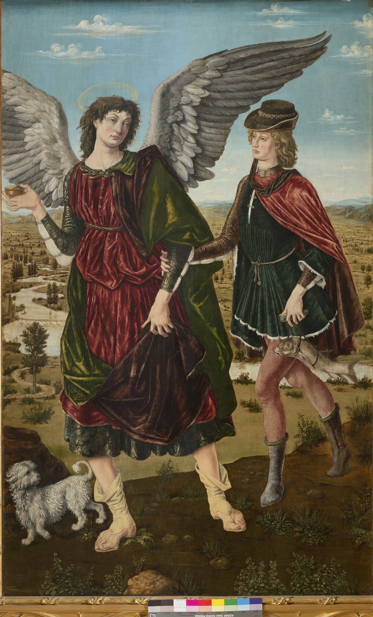 Erkeengelen Rafael og Tobias, 1465-70 av Piero del Pollaiolo