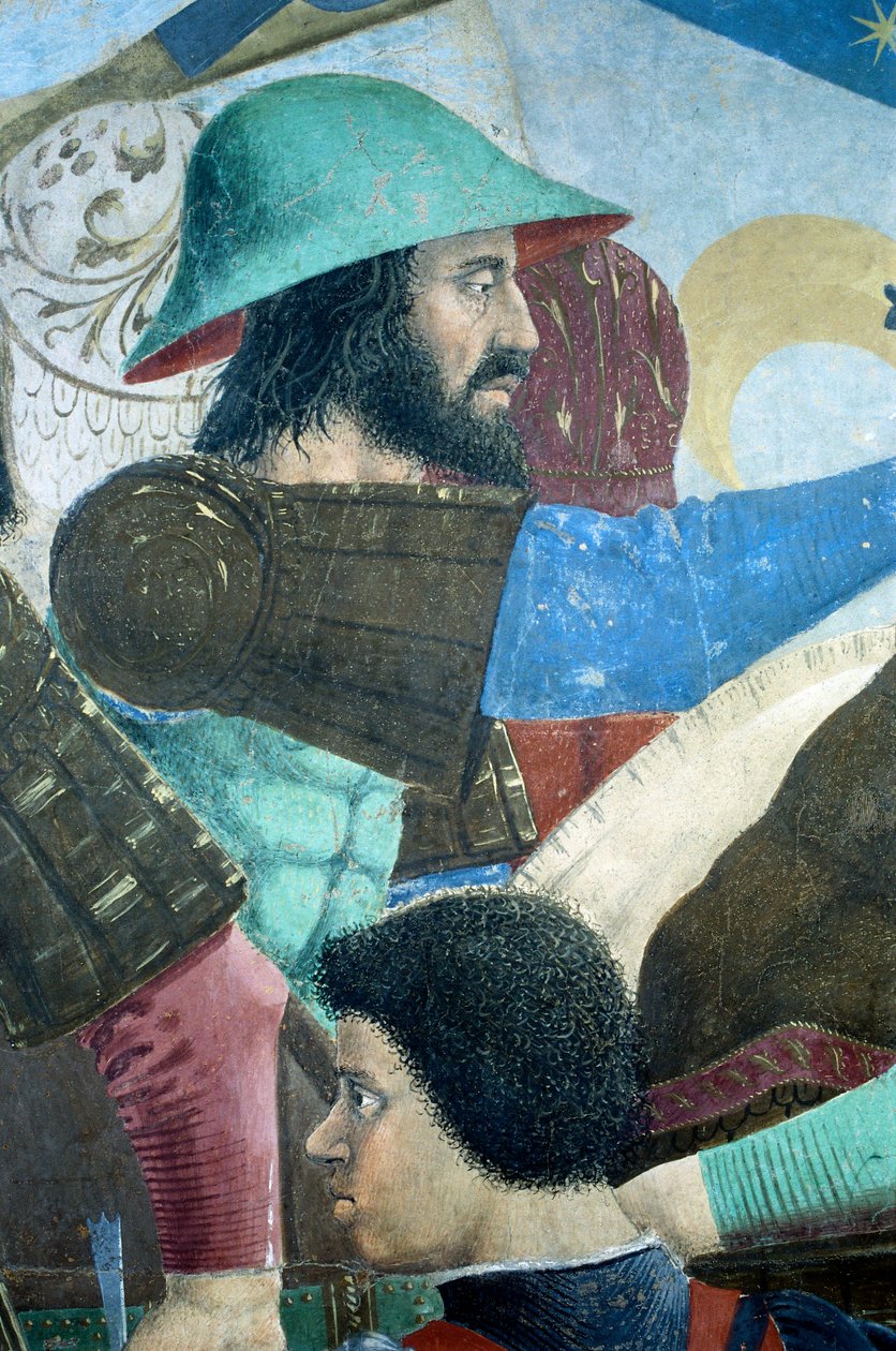 Detalj fra The Legend of the True Cross som viser slaget ved Heraclius I av Byzantium mot Chosroes II, av Piero della Francesca av Piero della Francesca