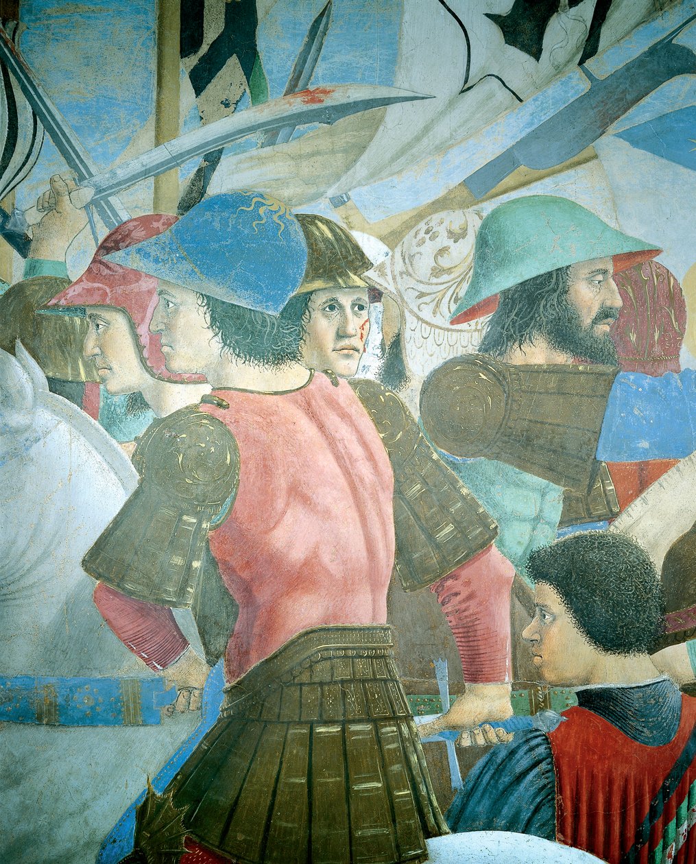 Detalj fra Legenden om det sanne kors som viser slaget ved Heraclius I av Byzantium mot Chosroes II, av Piero della Francesca av Piero della Francesca