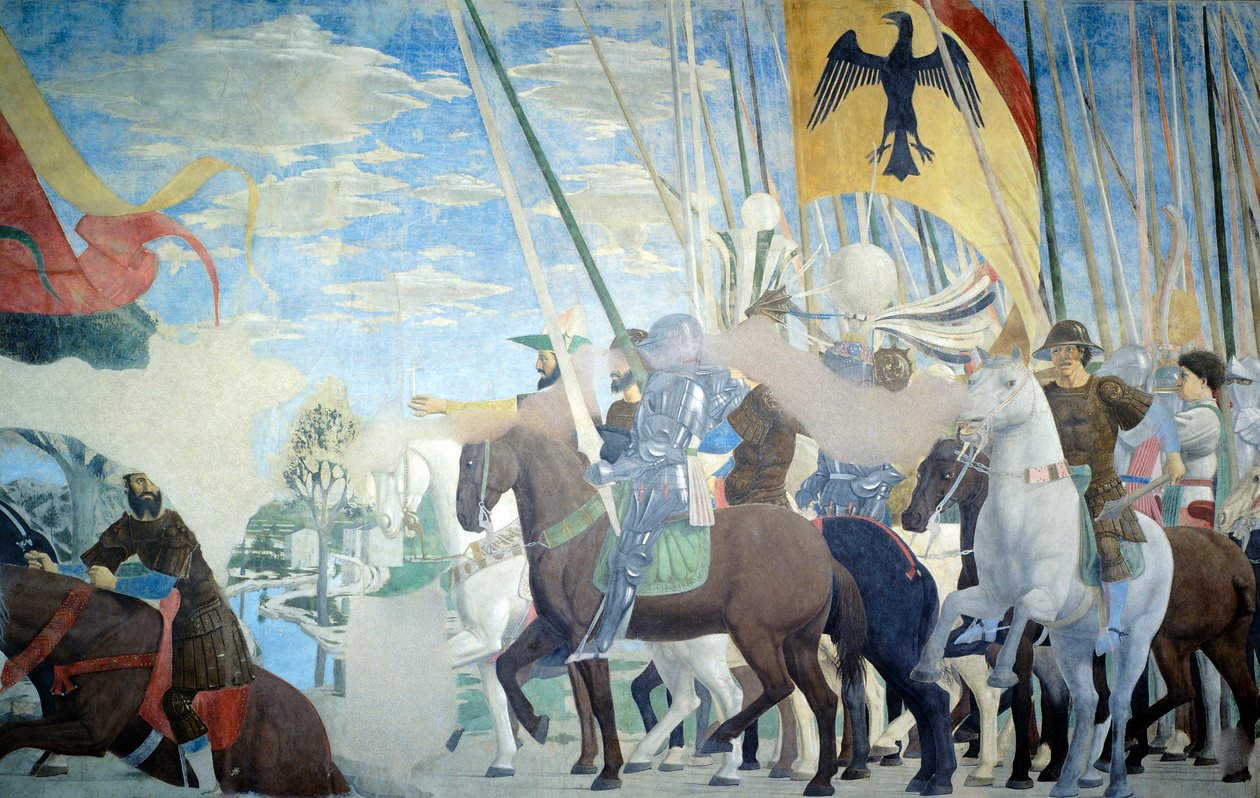 Detalj fra Legenden om det sanne kors som viser seier til Konstantin, av Piero della Francesca av Piero della Francesca