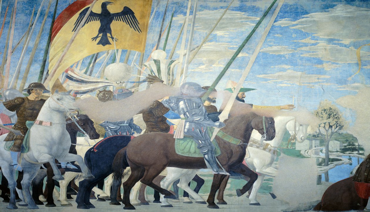 Detalj fra Legenden om det sanne kors som viser seier til Konstantin, av Piero della Francesca av Piero della Francesca