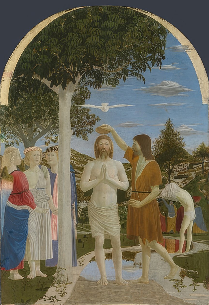 Kristi dåp. 1450-tallet av Piero della Francesca