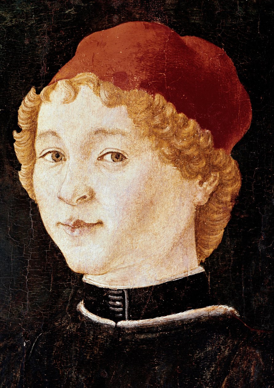Portrett av en ung mann med rød lue Sannsynligvis Piero della Francesca av Piero della Francesca