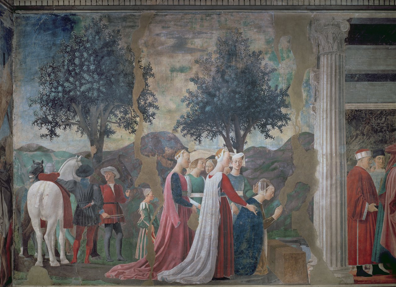 Discovery of the Wood of the True Cross, fra Legend of the True Cross-syklus, fullført 1464 (detalj av 58294) av Piero della Francesca