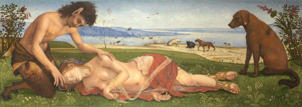 En Satyr som sørger over en nymfe, ca. 1495 av Piero di Cosimo