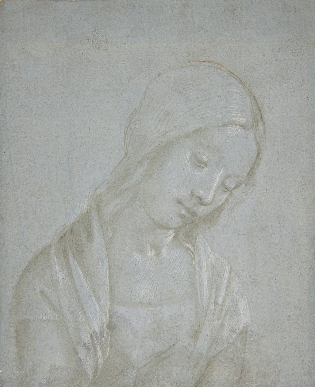 Byste av en ung kvinne, ca. 1495. av Piero di Cosimo.