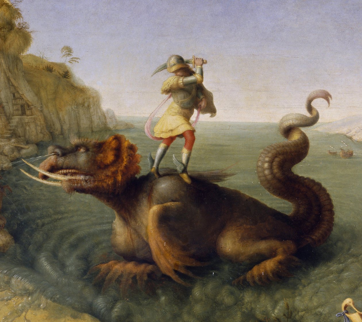 Perseus Rescuing Andromeda, ca. 1510-13 (oljelerret) (detalj) av Piero di Cosimo