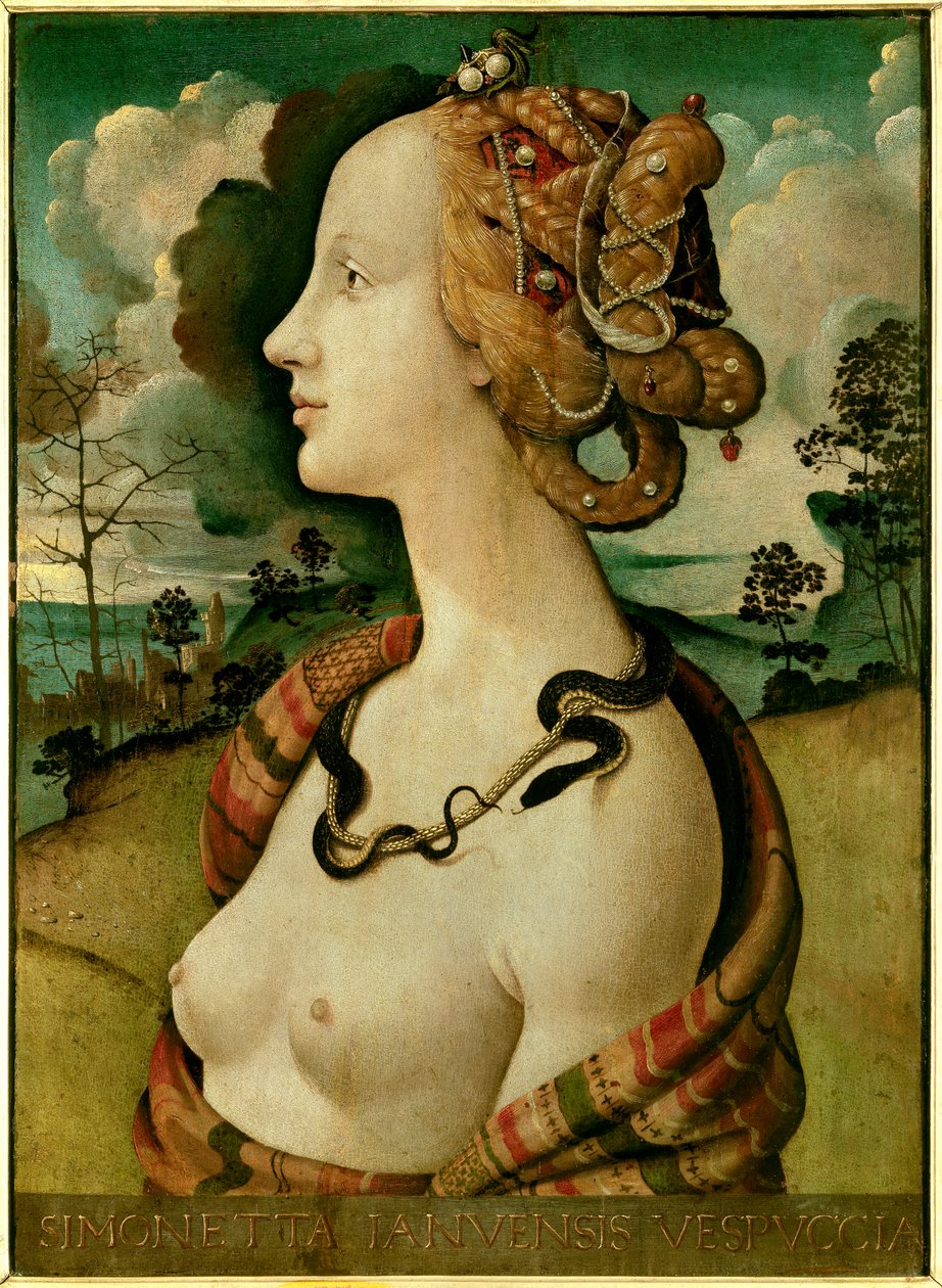 Portrett av en kvinne sagt om Simonetta Vespucci av Piero di Cosimo