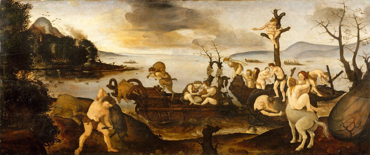 The Return from the Hunt, ca. 1505-7 (tempera og olje på tre) av Piero di Cosimo