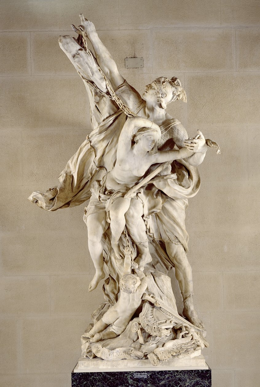Perseus og Andromeda, 1684 (marmor) av Pierre and Veyrier, Christophe Puget