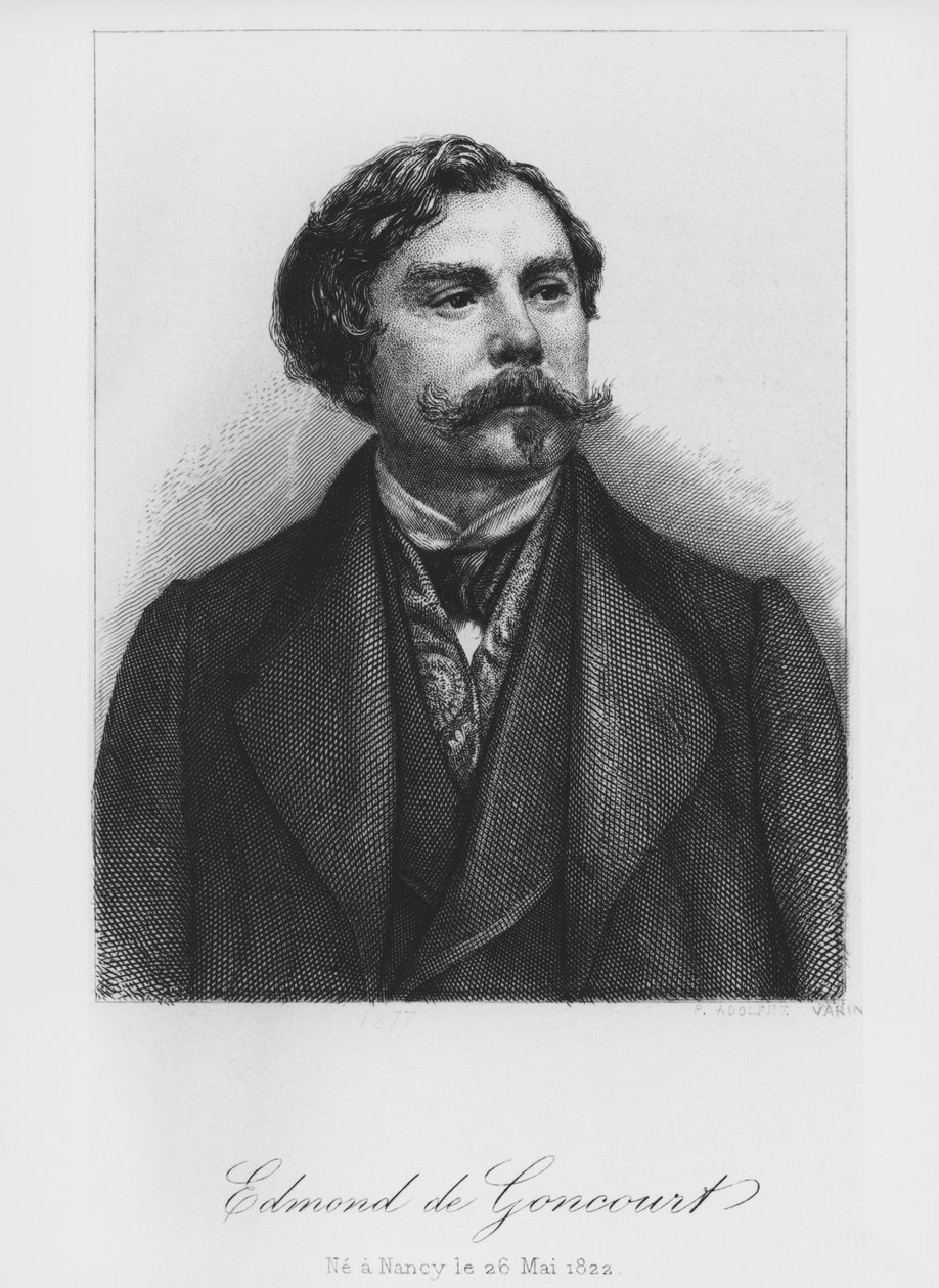Edmond de Goncourt, 1877 av Pierre Adolphe Varin