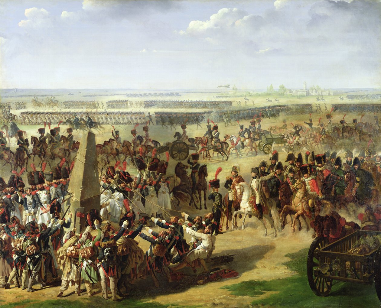 Den franske hæren trekker ned Rosbach-søylen, 18. oktober 1806, 1810 av Pierre Antoine Augustin Vafflard