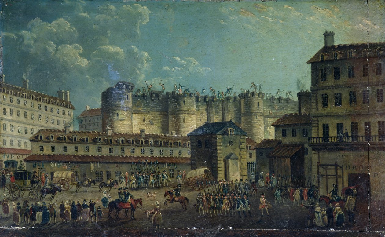 Riving av Bastillen i 1789 av Pierre Antoine Demachy