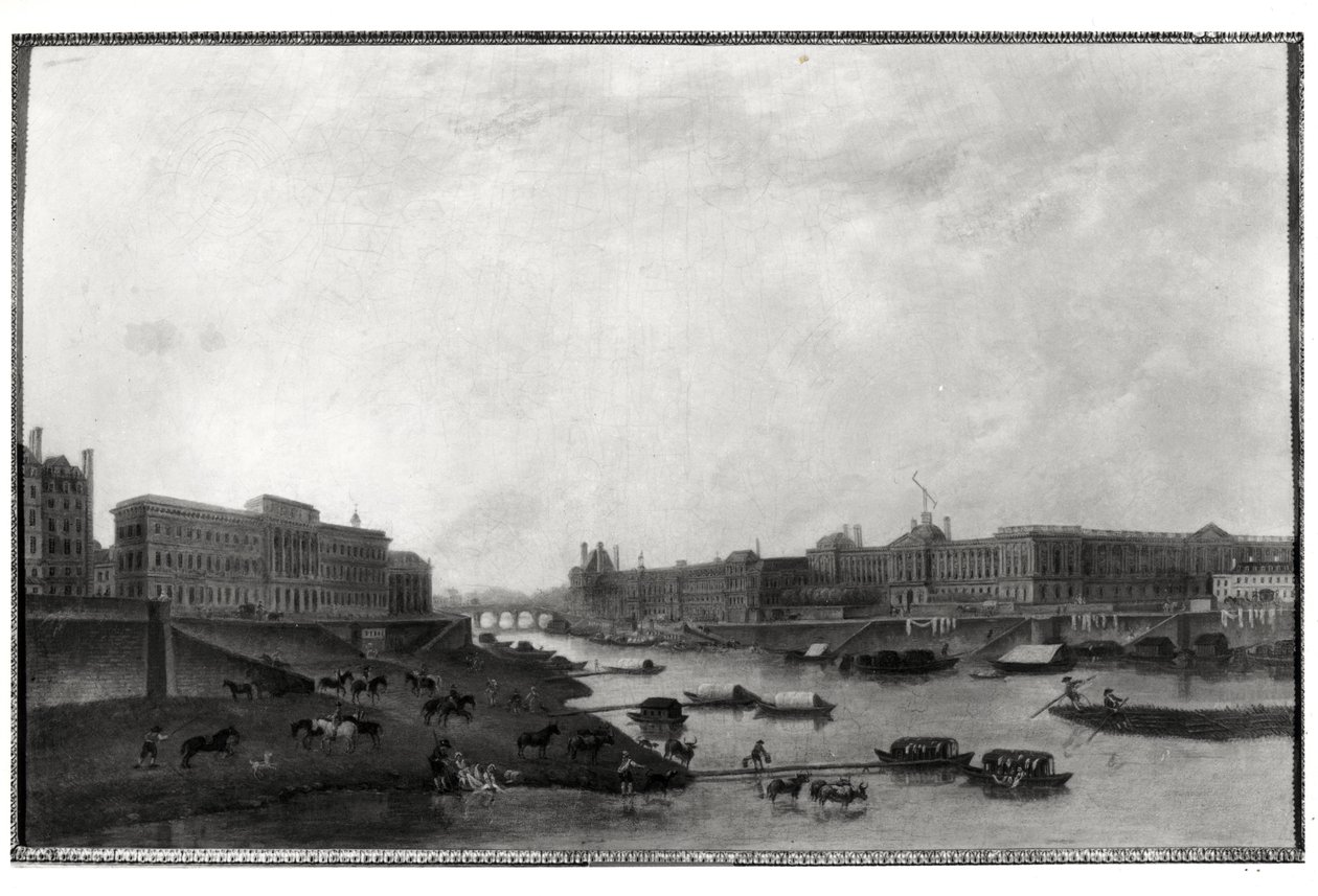 Utsikt over Paris fra Pont-Neuf, ca. 1800 av Pierre Antoine Demachy