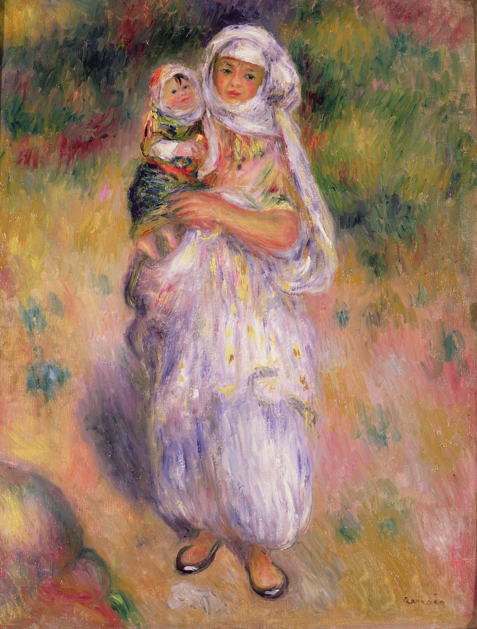Algerisk kvinne og barn, 1882 av Pierre Auguste Renoir