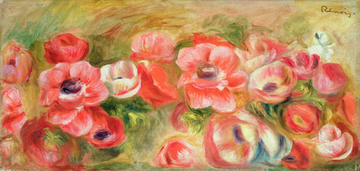 Anemoner, ca. 1890 av Pierre Auguste Renoir