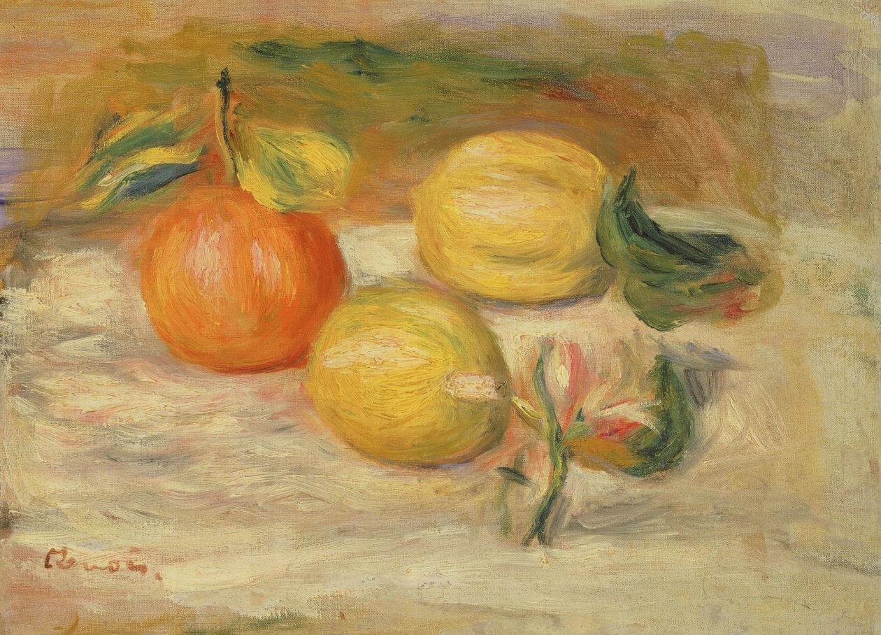 Epler og to sitroner av Pierre Auguste Renoir