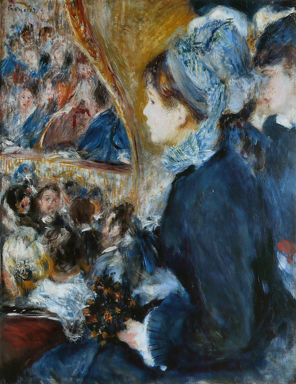 På teatret (La Premiere Sortie), 1876-7 av Pierre Auguste Renoir