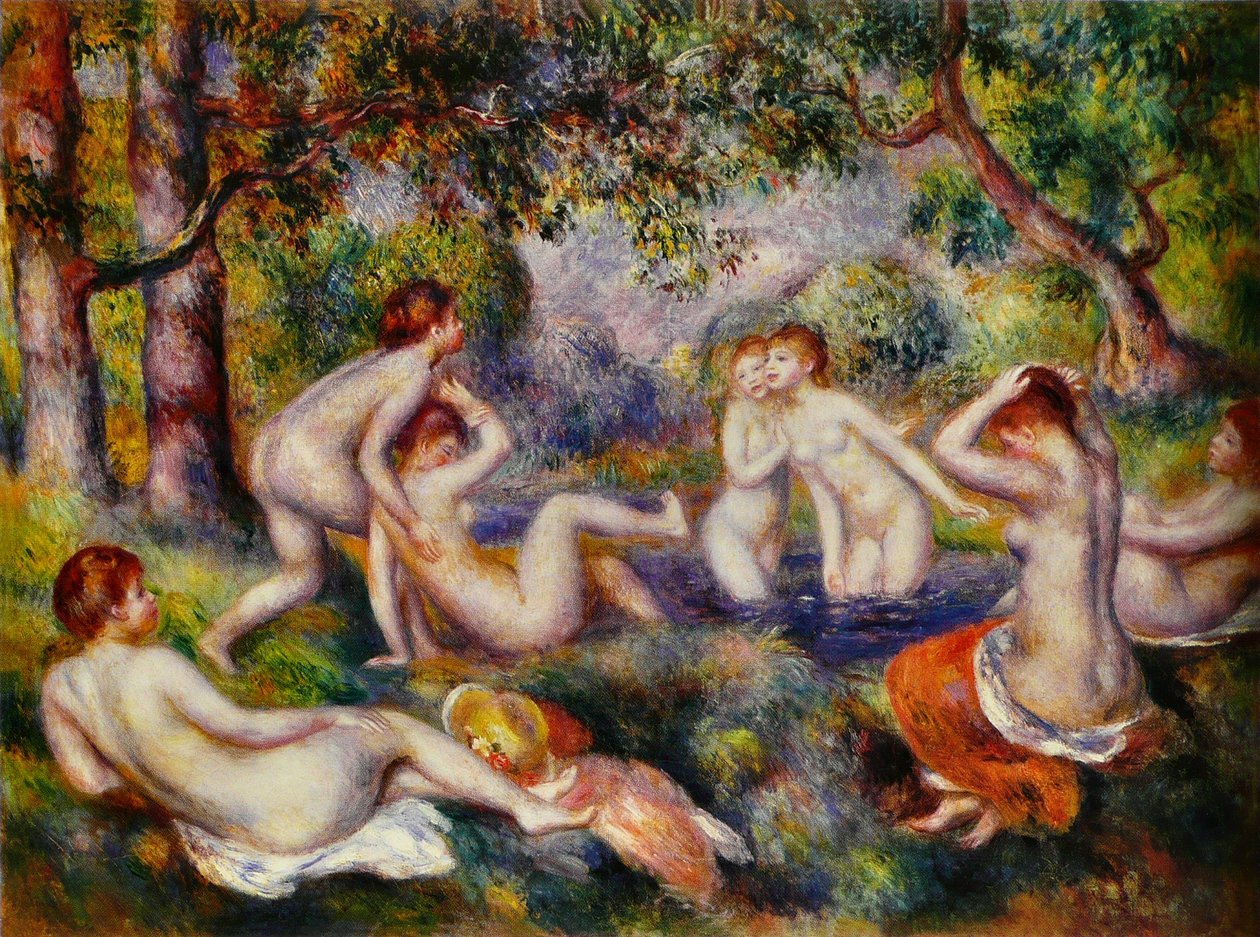 Badende i skogen av Pierre Auguste Renoir