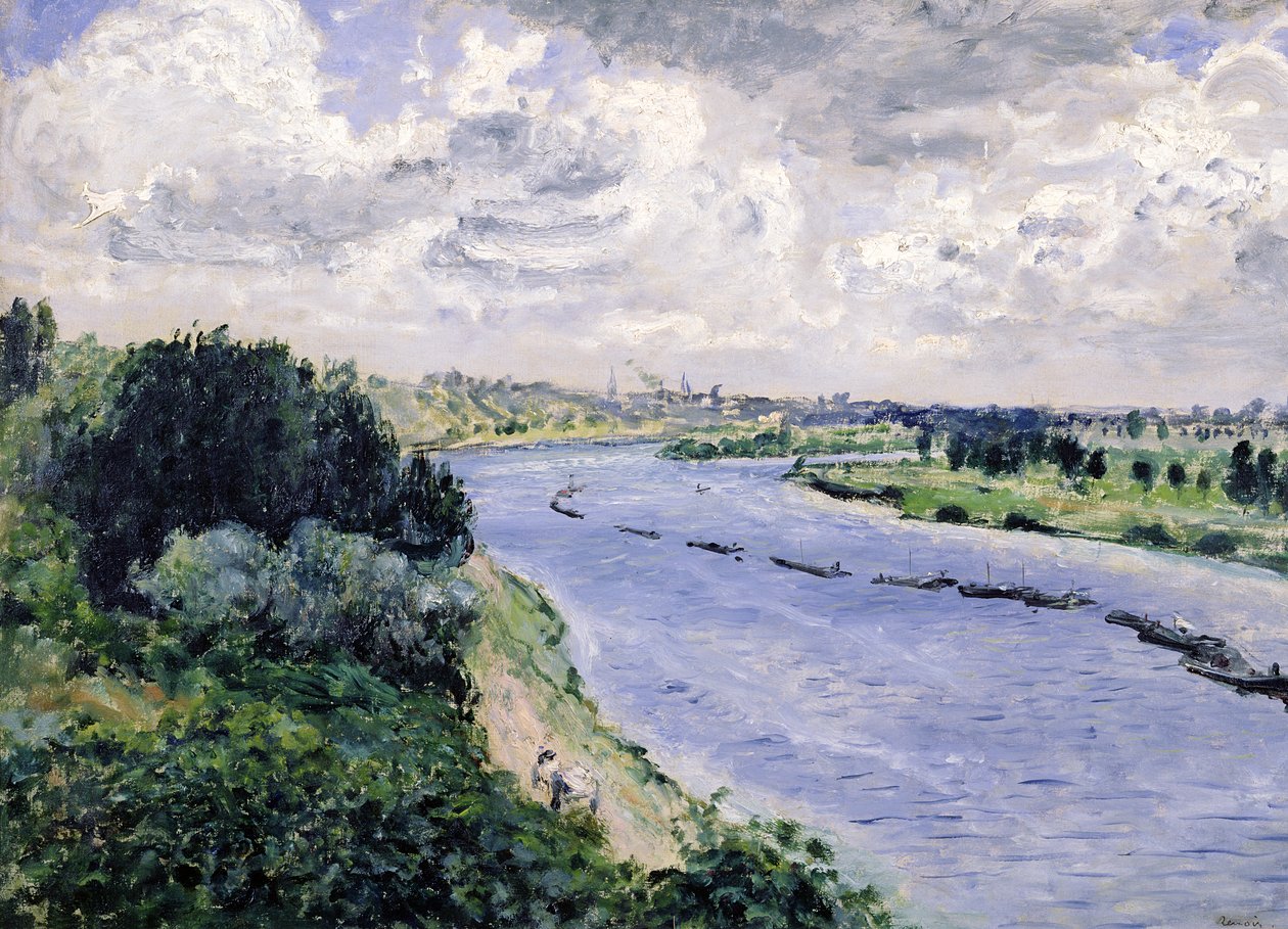 Lektere på Seinen, ca. 1869 av Pierre Auguste Renoir