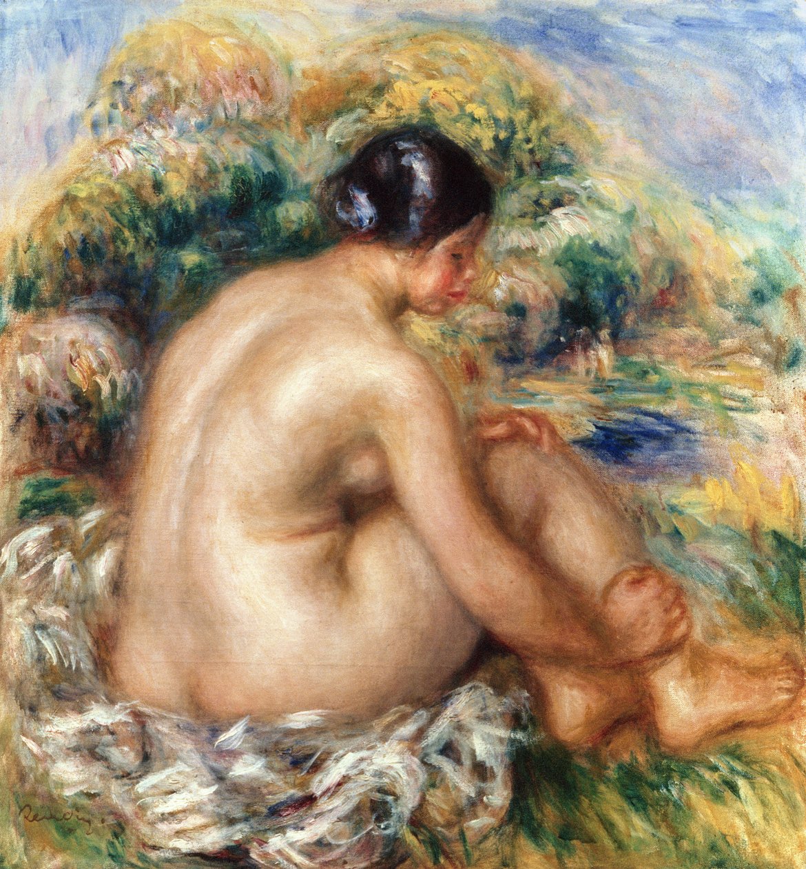 Bather, 1915 av Pierre Auguste Renoir