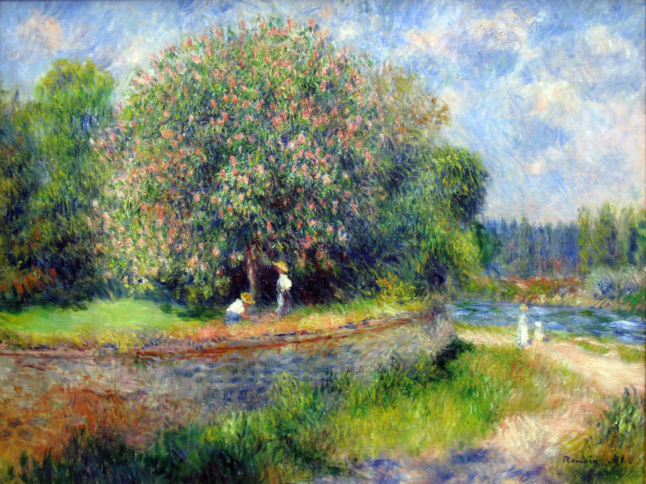 Blomstrende kastanjetre av Pierre Auguste Renoir