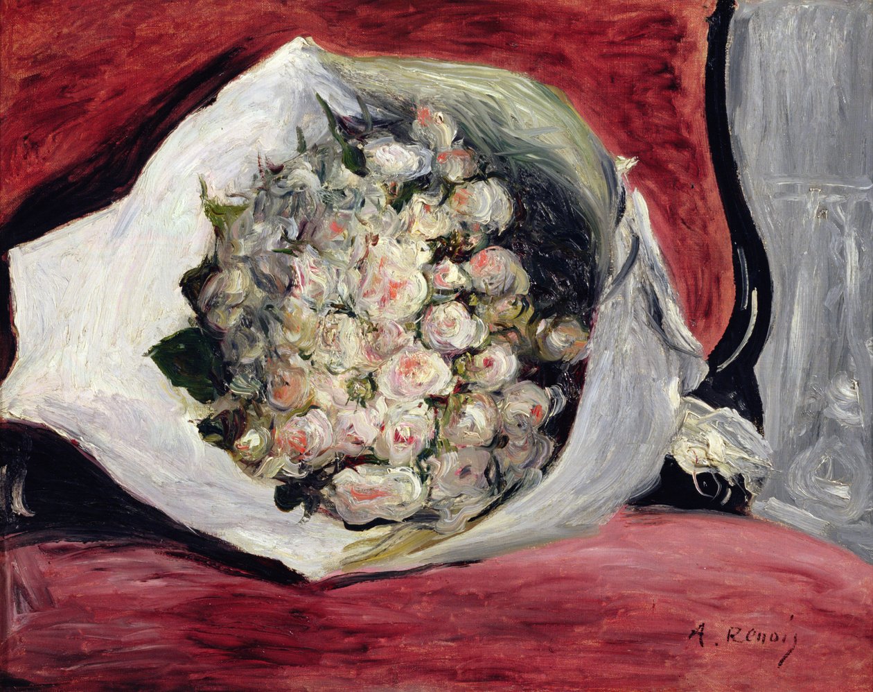 Bukett i teaterboks, ca. 1878-80 av Pierre Auguste Renoir