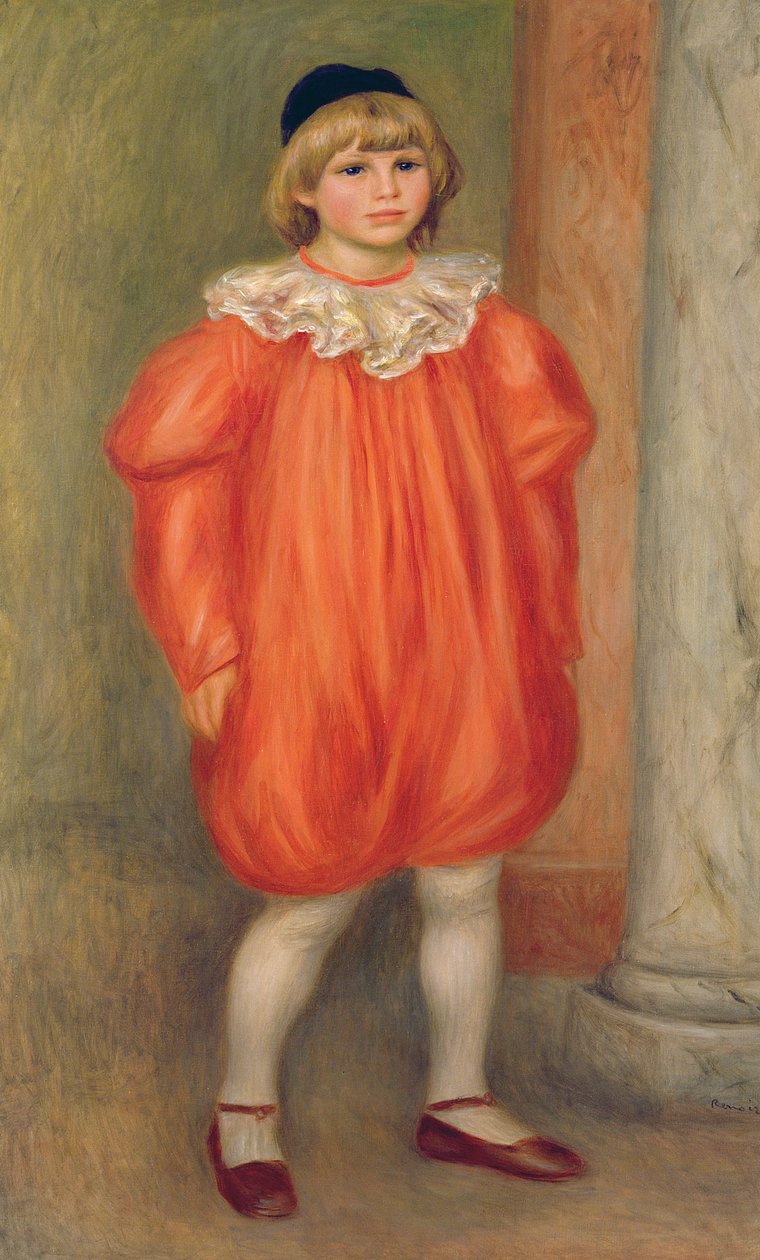 Claude Renoir i klovnedrakt, 1909 (se også 287546) av Pierre Auguste Renoir