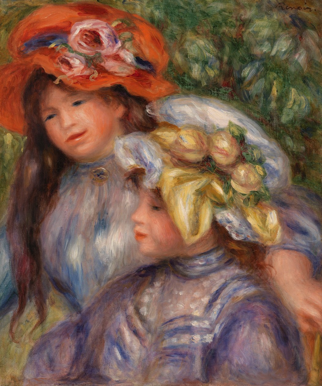 To jenter av Pierre-Auguste Renoir