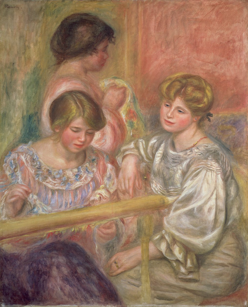 Broderere, ca. 1904 av Pierre Auguste Renoir