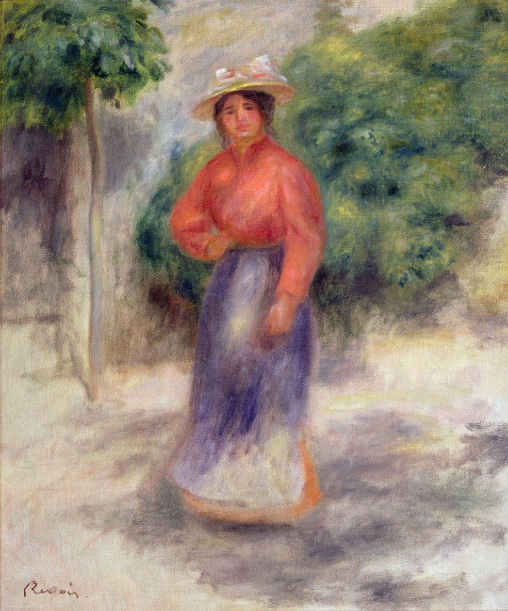 Gabrielle i hagen, ca. 1905 av Pierre Auguste Renoir