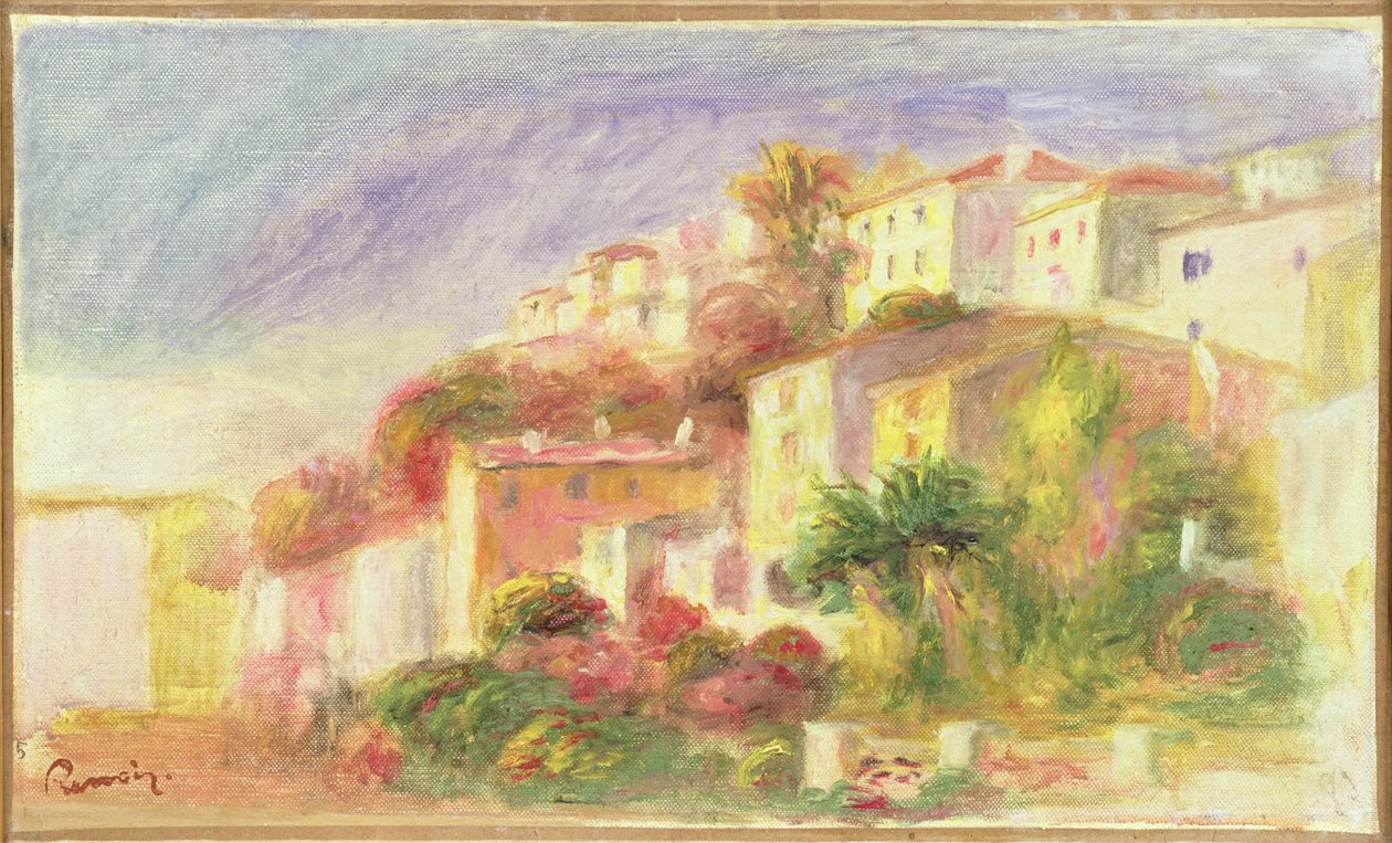 Garden of the Post Office i Cagnes, 1918 av Pierre Auguste Renoir