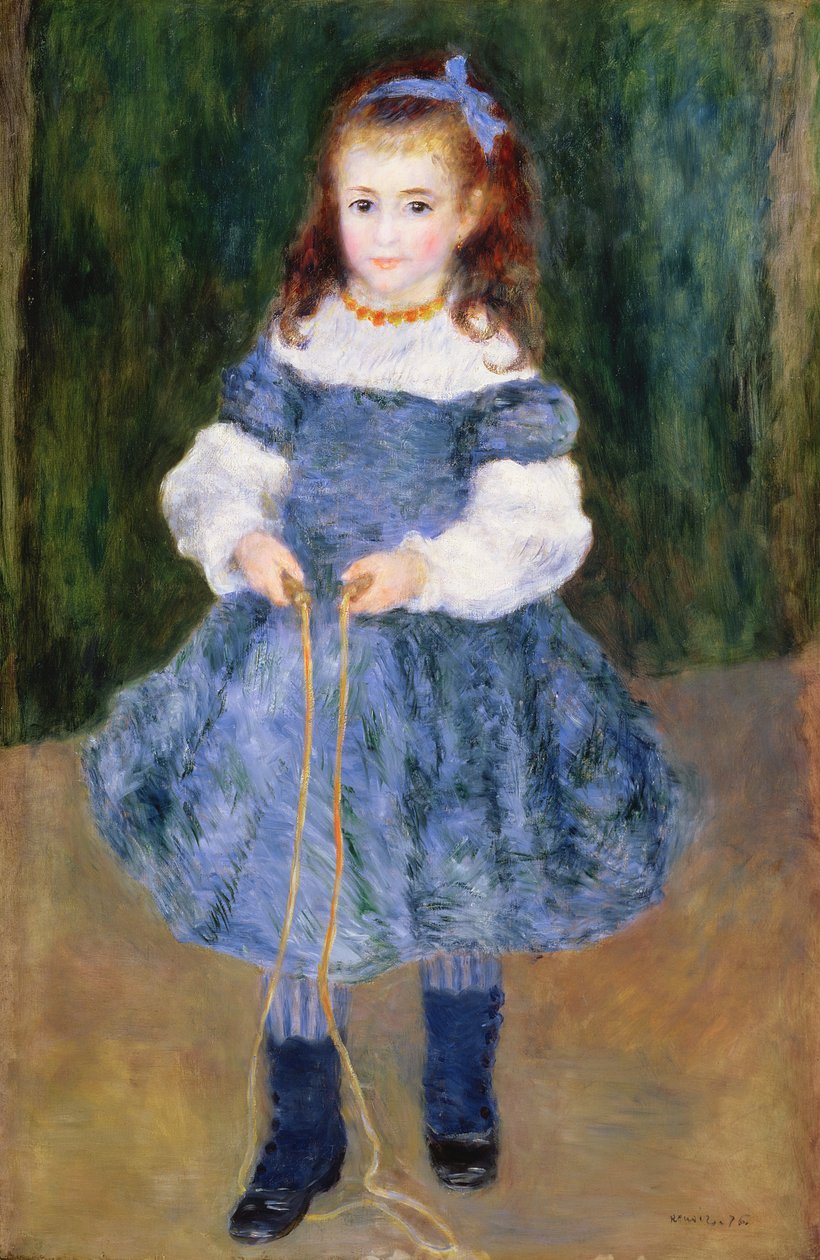 Jente med hoppetau, 1876 av Pierre Auguste Renoir