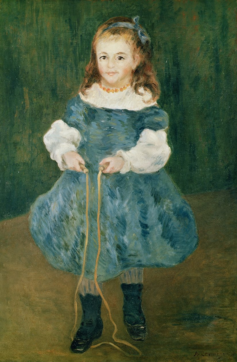 Jente med hoppetau, 1876 av Pierre Auguste Renoir