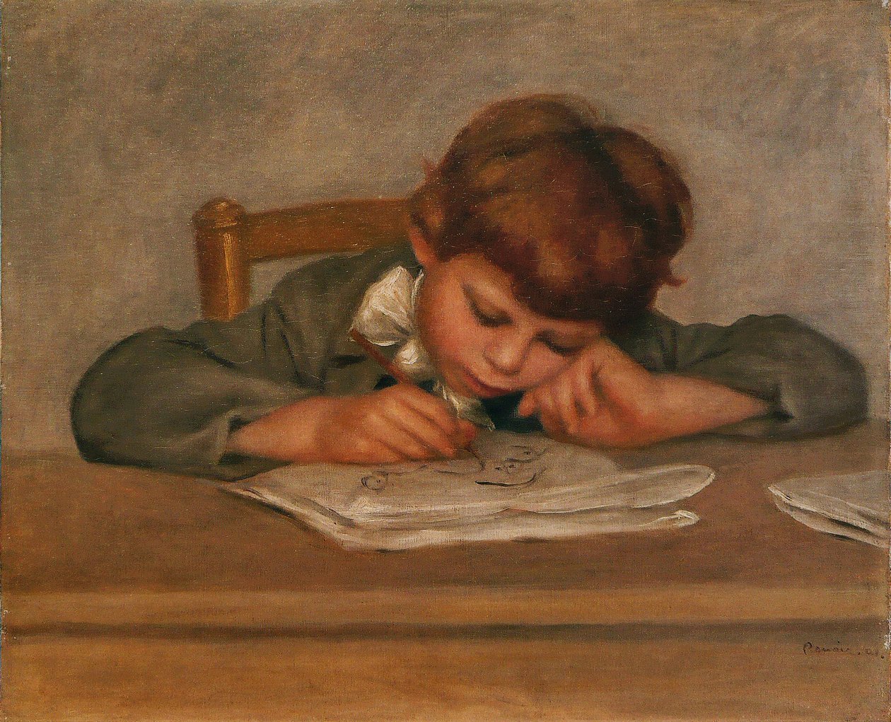 Jean Renoir tegning av Pierre Auguste Renoir