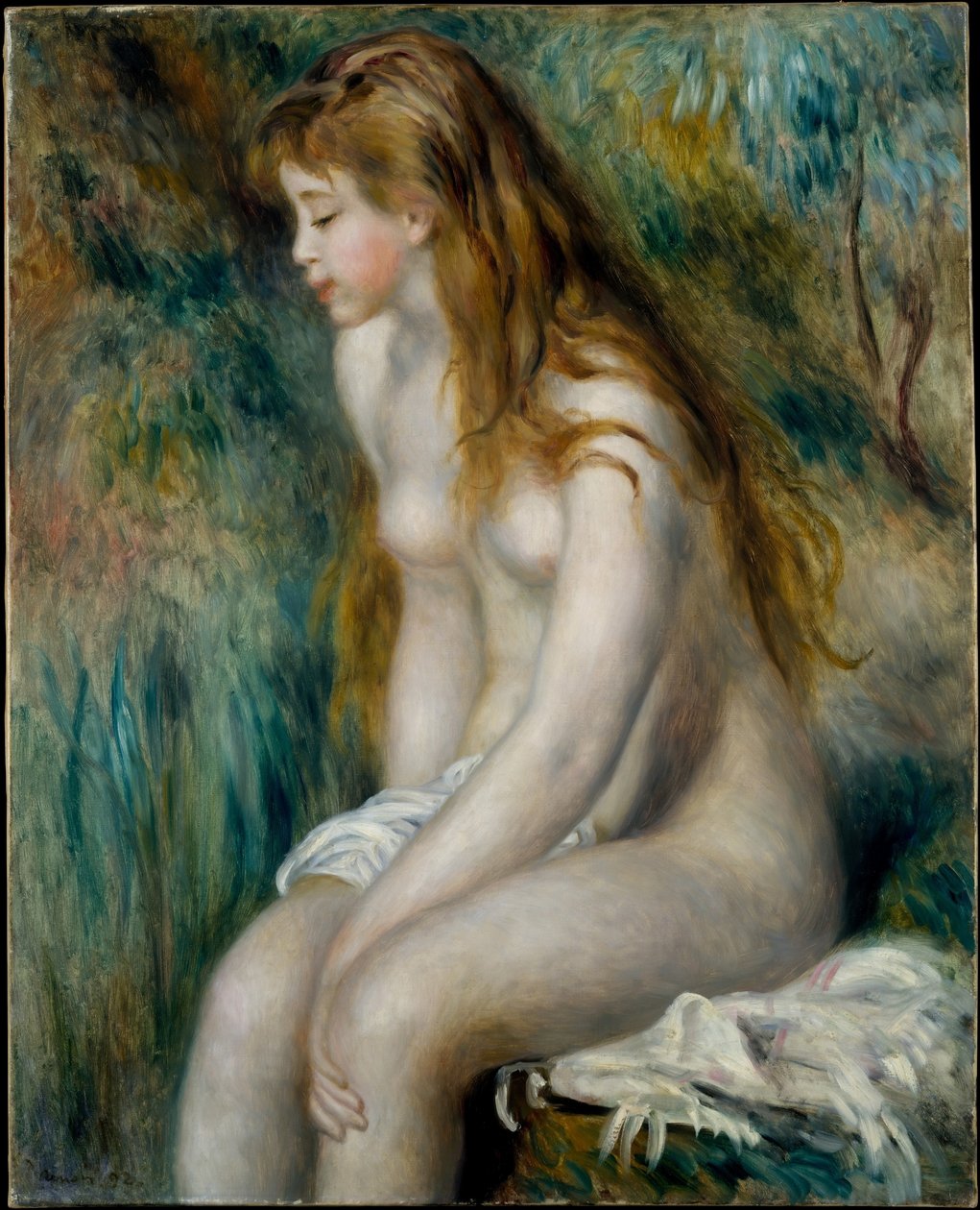 Gutt som bader av Pierre Auguste Renoir