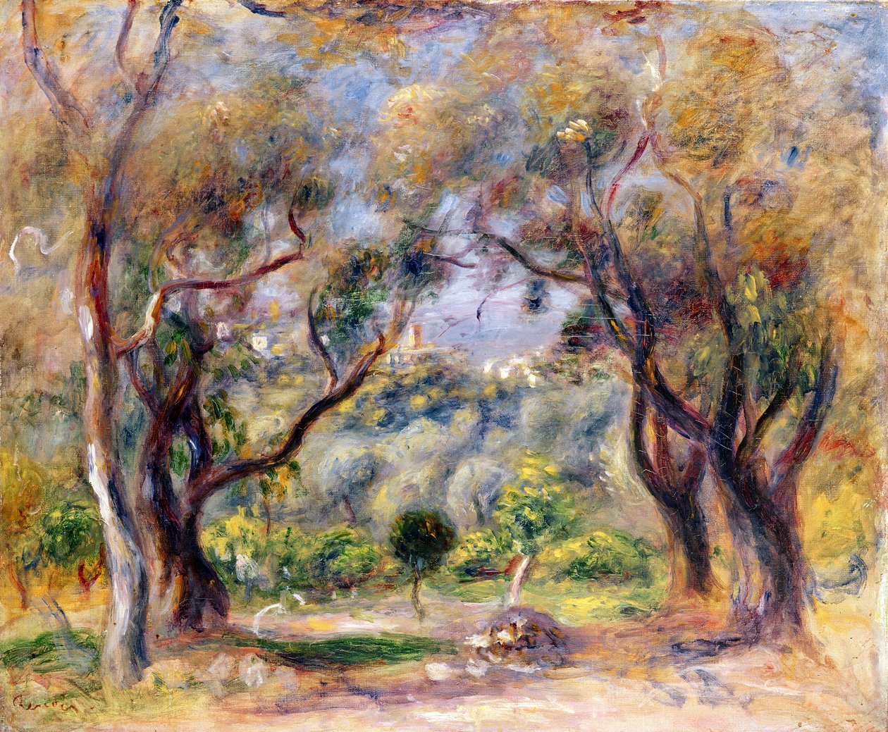 Landskap ved Cagnes av Pierre Auguste Renoir