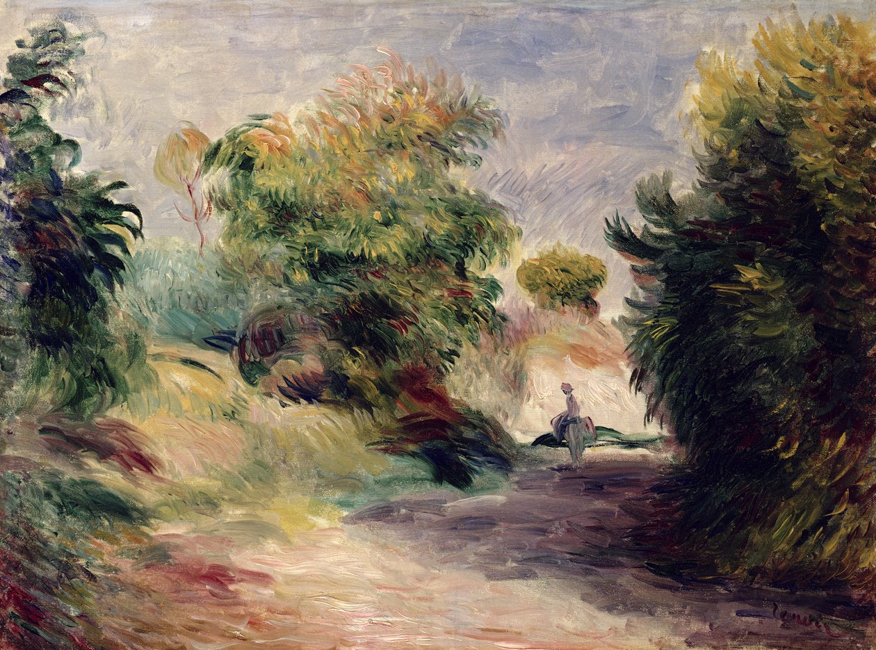 Landskap nær Cagnes, 1907 av Pierre Auguste Renoir