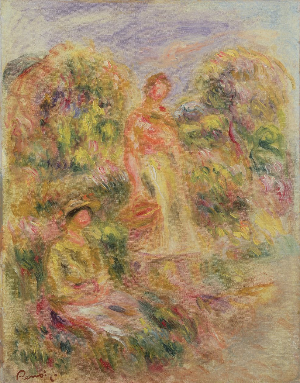 Landskap med to kvinner, 1919 av Pierre Auguste Renoir