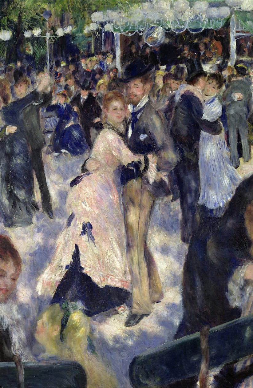 Le Moulin de la Galette, detalj av danserne, 1876 av Pierre Auguste Renoir