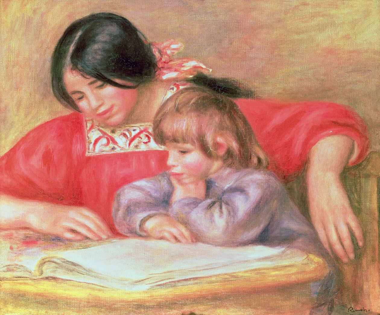Leontine og Coco av Pierre Auguste Renoir