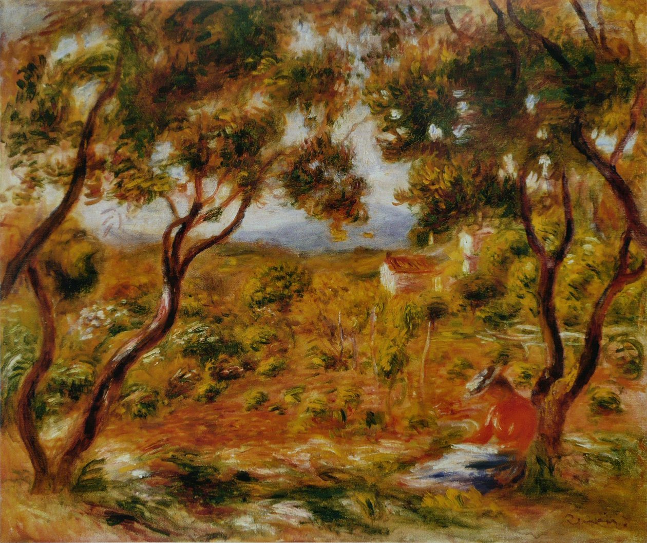 Vinstokkene i Cagnes av Pierre Auguste Renoir