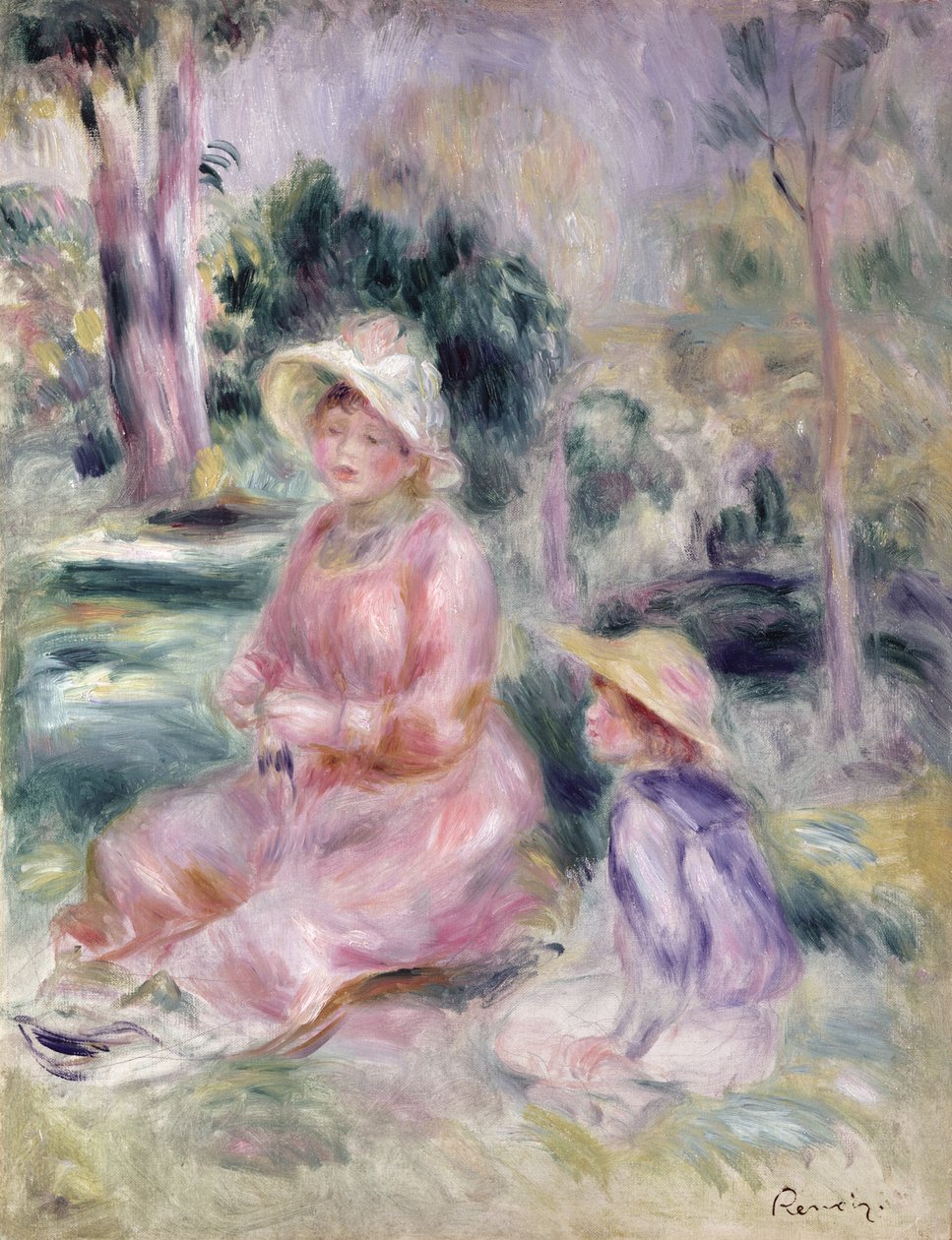 Madame Renoir og hennes sønn Pierre, 1890 av Pierre Auguste Renoir