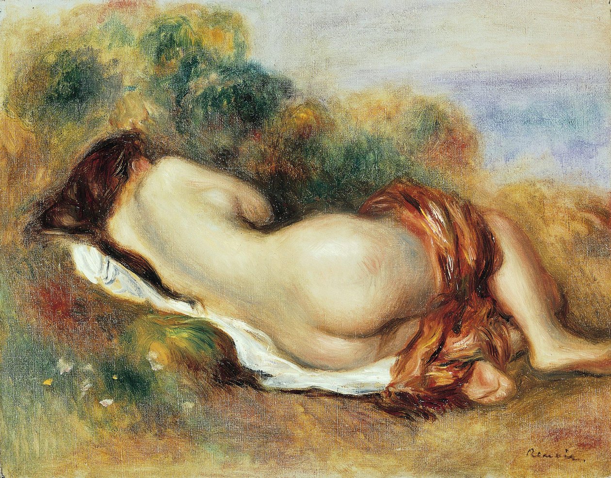 Liggende naken av Pierre Auguste Renoir