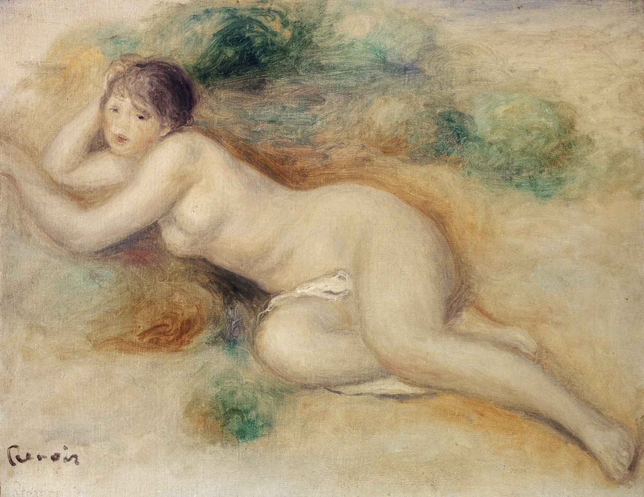 Nakenfigur av en jente av Pierre Auguste Renoir