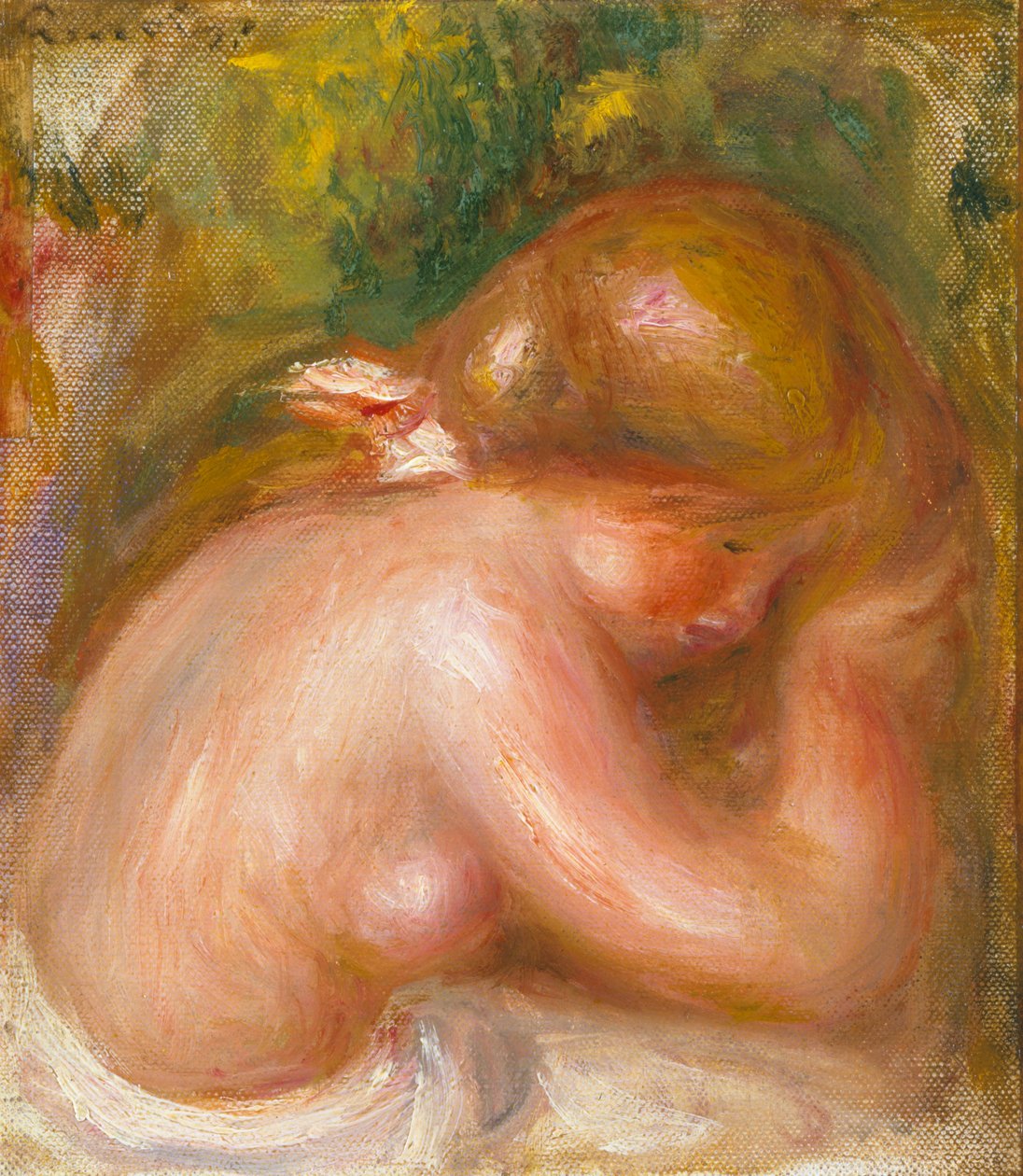 Naken torso av ung jente ca. 1910–12 av Pierre Auguste Renoir