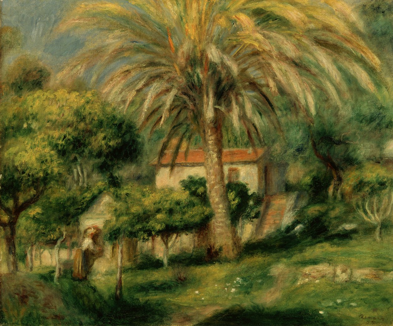 Palmetrær, 1902 av Pierre Auguste Renoir