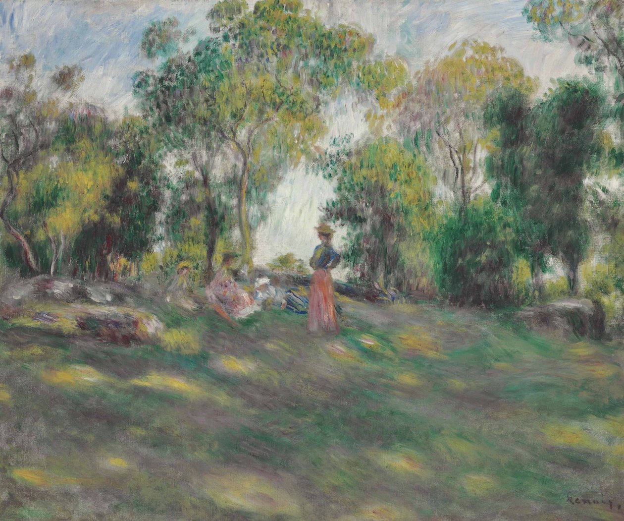 Landskap med figurer av Pierre Auguste Renoir