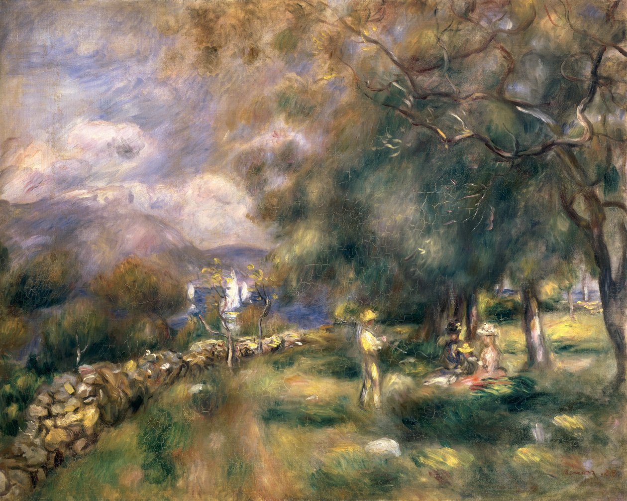 Halvøya Saint-Jean, 1888 av Pierre Auguste Renoir