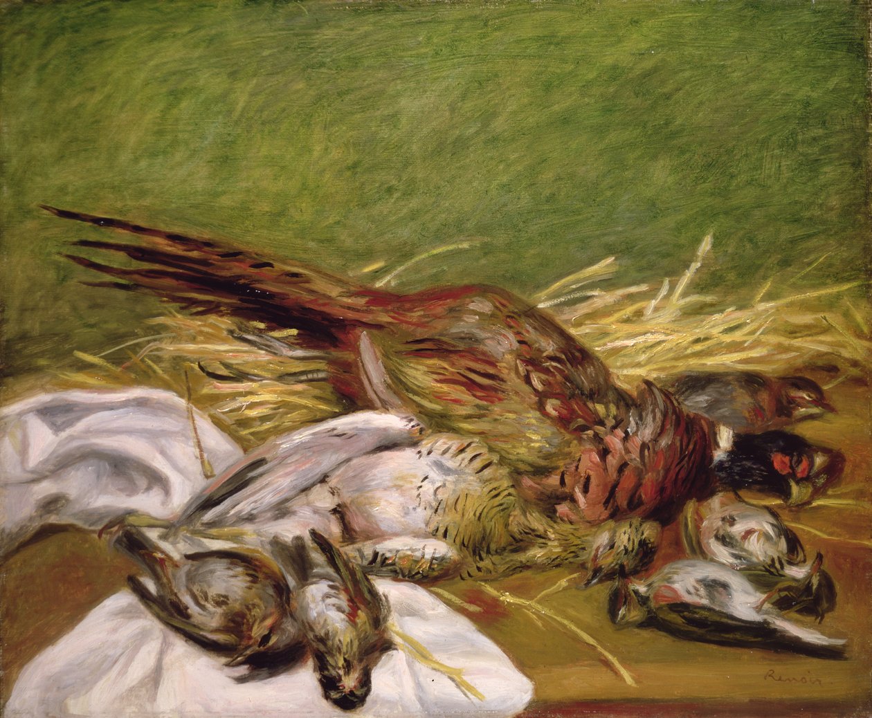 Fasan og troster, 1902 av Pierre Auguste Renoir